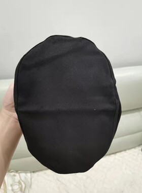 鸭舌帽男女通用透气黑色布料便帽