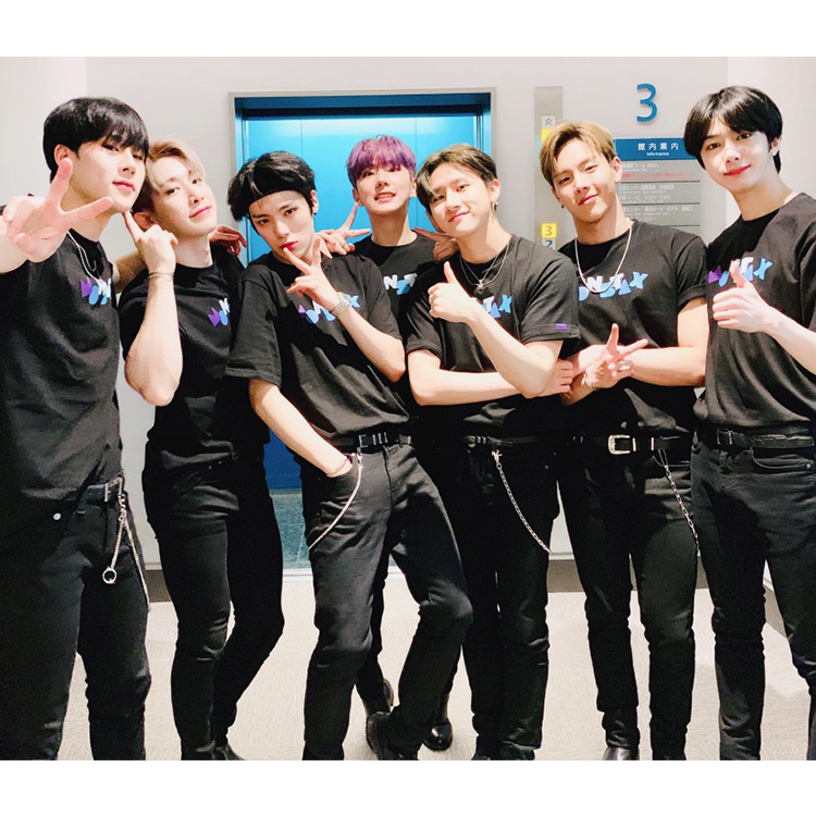 MONSTA X 2019 JAPAN FM演唱会周边同款短袖T恤打歌服-图0