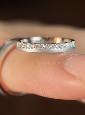 情人节礼物理想爱情情侣对戒原创戒指S925纯银镀18K金闭口戒指