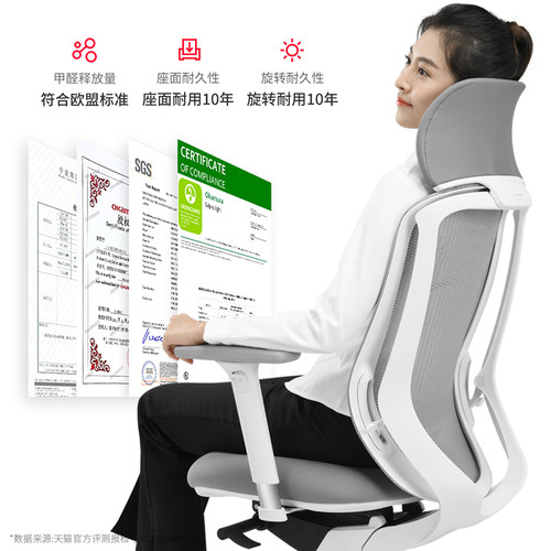 日本okamura冈村人体工学电脑椅sylphy light-X家用护腰办公椅 - 图1