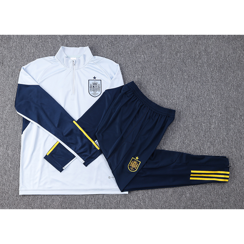 巴西队足球训练服套装定制德国法国阿根廷葡萄牙国家队半拉链队服 - 图2
