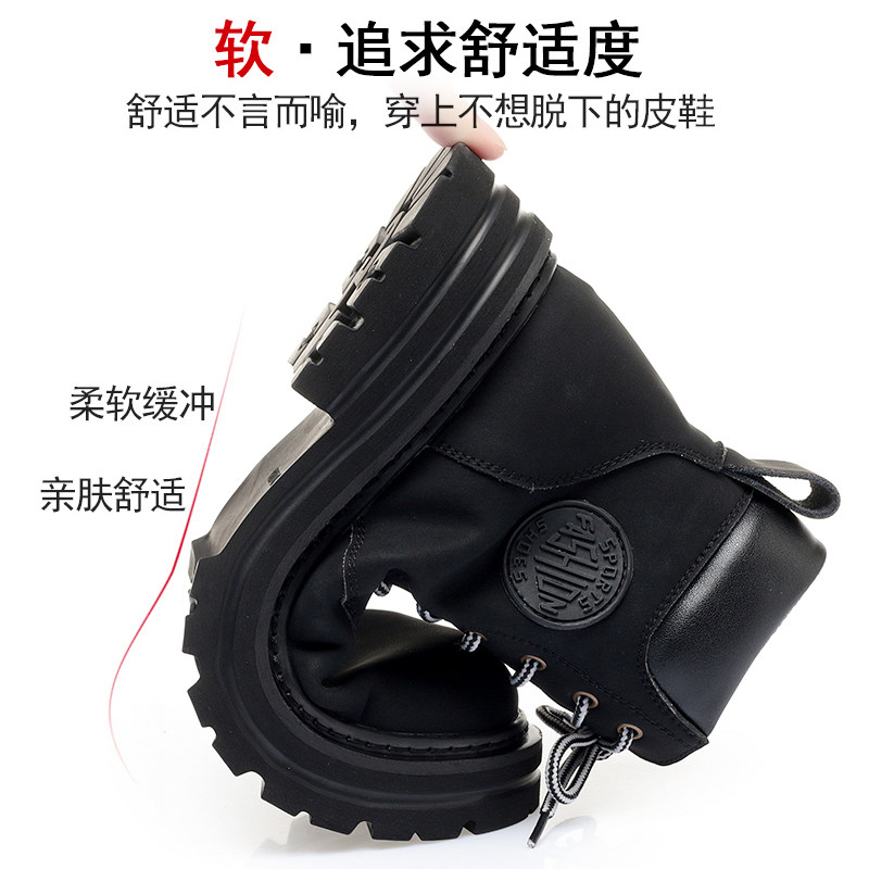 大黄蜂马丁靴加绒冬季真皮羊毛棉鞋 娜颜马丁靴