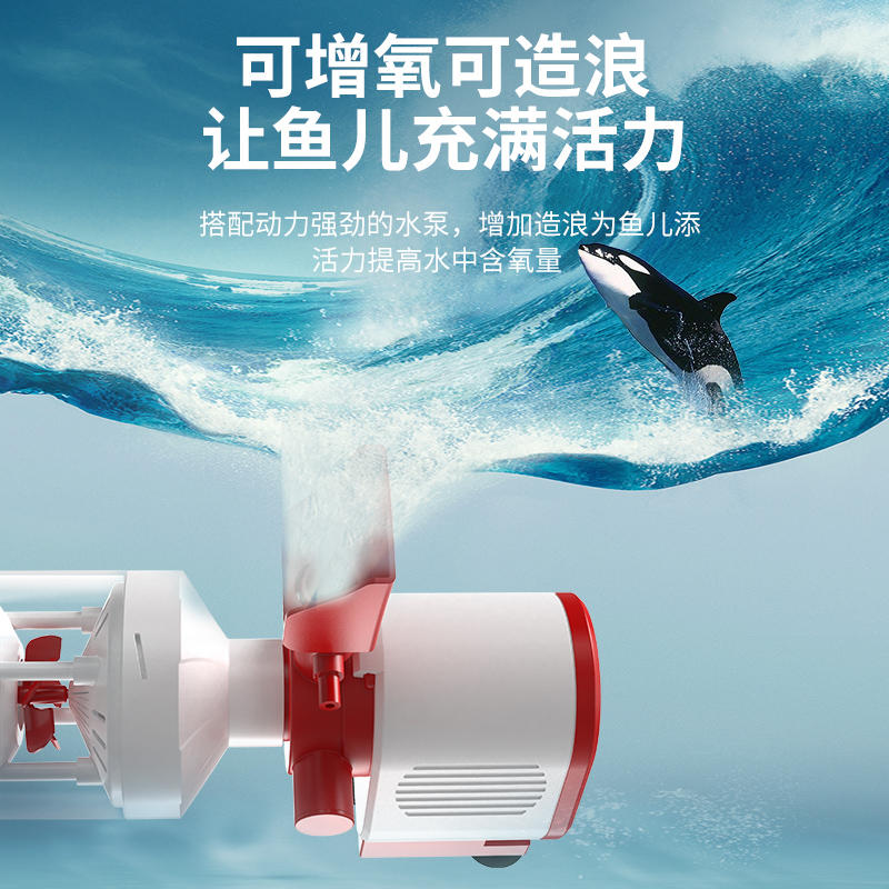 鱼缸过滤器三合一净水循环马桶小型吸粪便收集器内置增氧泵分离器 - 图0