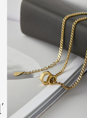 钛钢几何小潮流新款甜酷项链