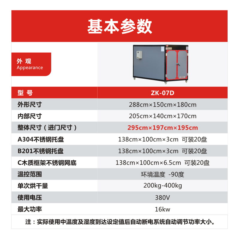 众阔ZK-07D腊肉烘干房设备定制烘干机工业大型小型家用恒温干燥箱