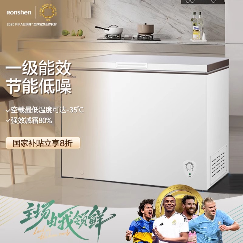 容声300L大容量家用商用冷藏全冷冻减霜保鲜冷冻两用省电抗菌冷柜