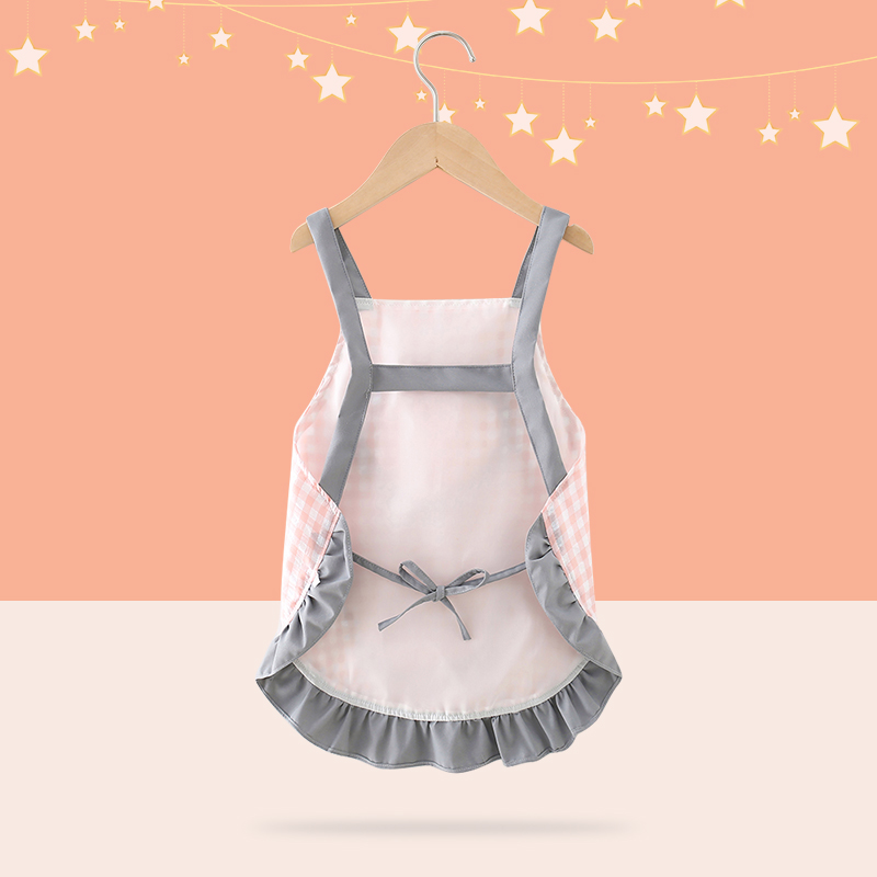 Baby girl pure cotton smock spring and autumn children's princess dress girl waterproof apron fashionable anti-dirty baby eating bib