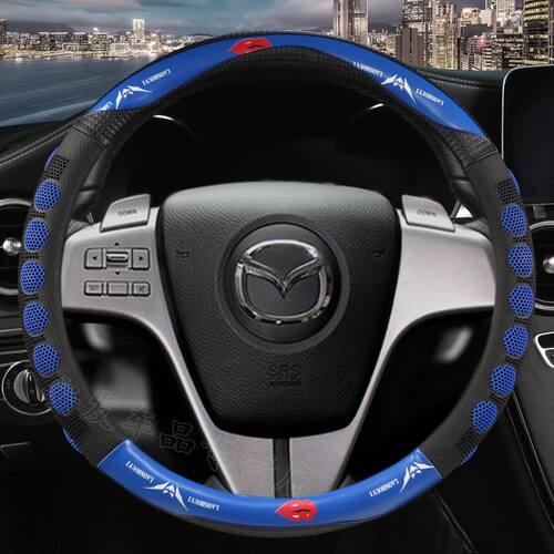适用于马自达3昂克赛拉方向盘套CX-4 CX5阿特兹CX30皮革免缝四季 - 图0