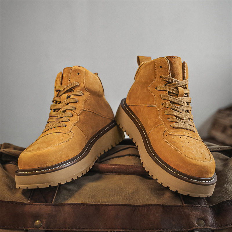 冬季短靴45复古风大黄靴46户外休闲板鞋47加绒保暖马丁靴大码男鞋,淘宝优惠券,粉丝福利购,淘宝优惠卷