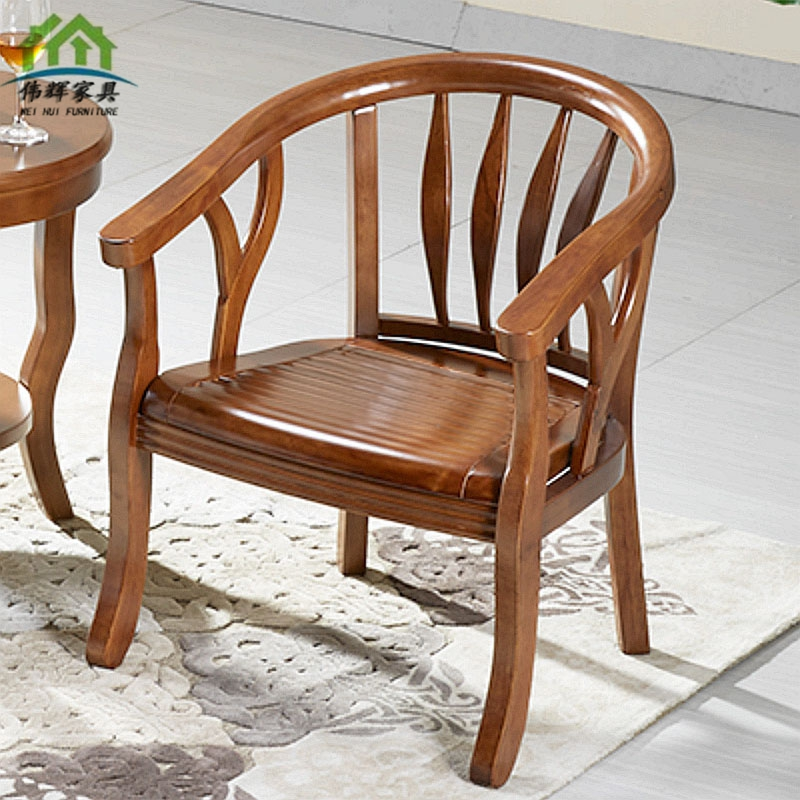 实木围椅单人家用沙发椅子扶手靠背老人椅卧室阳台休闲家用椅圈椅,淘宝优惠券,粉丝福利购,淘宝优惠卷