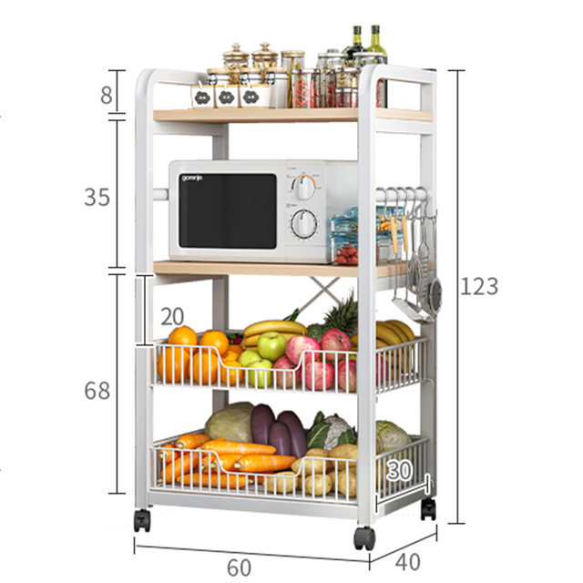 Shuaishi Kitchen Multi-functional Vegetable Basket Storage Shelf Floor