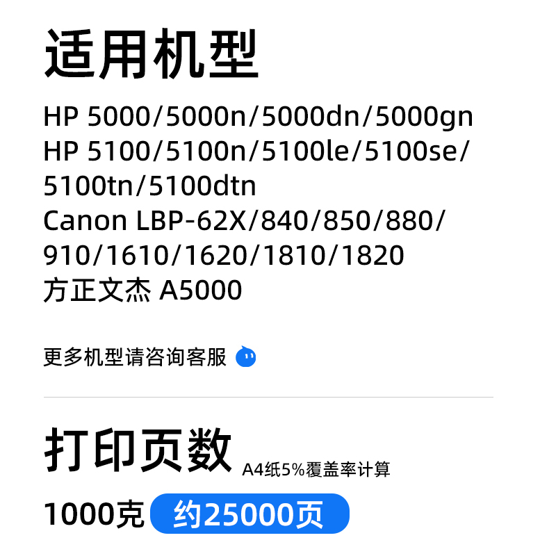 适用惠普C4129X碳粉HP5000n/dn/gn 5100n/le/se/tn/dtn打印机墨粉 - 图1