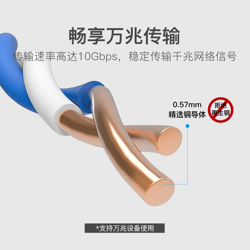 秋叶原超六类网线FTP高速双屏蔽千兆纯铜CAT6A工程家装布线QS6169 - 图2