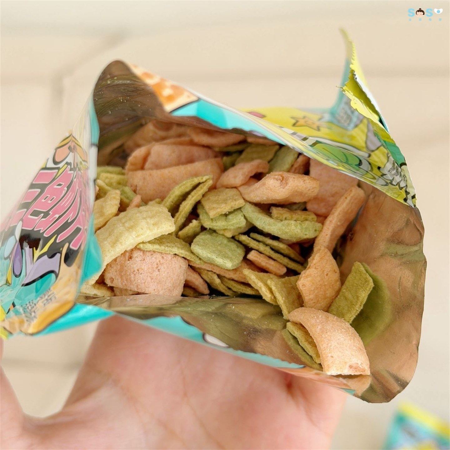 [SOSO全球]趣食家山药三色虾片5连包 儿童鲜脆蔬菜鲜虾条健康零食,淘宝优惠券,粉丝福利购,淘宝优惠卷
