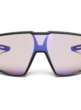 代购JULBO男士太阳镜防雾偏光变色抗冲击大框蓝色镜片黑色框架