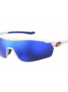 代购Under Armour/安德玛女士百搭偏光防晒镜框半框白色蓝渐变太