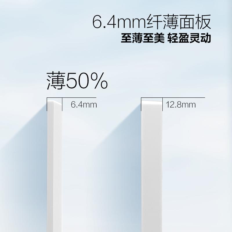 公牛开关插座g57g56超薄蝶翼86型面板官网旗舰家用墙壁多孔官网白-图1