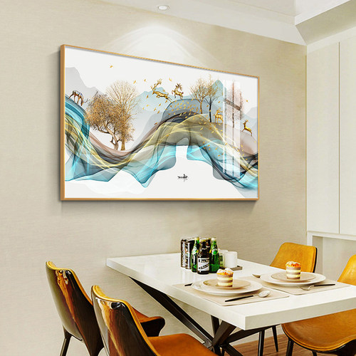 现代客厅装饰画玄关横版餐厅鞋柜上方挂画饭厅横幅卧室床头墙壁画 - 图2