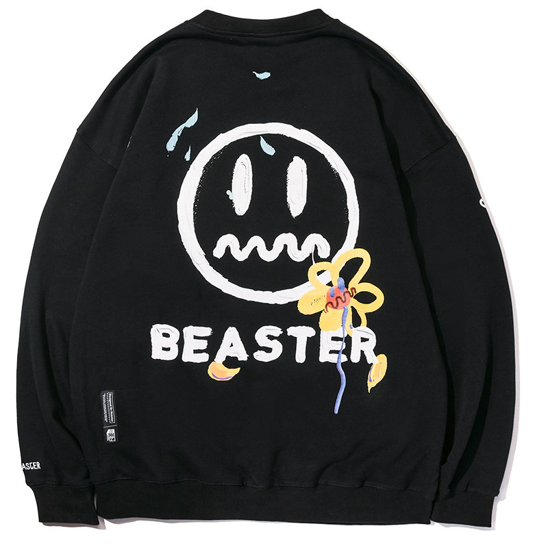 beaster小恶魔笑脸橙色男鬼脸卫衣 beaster卫衣