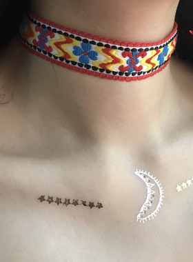 猫之旅店民族风刺绣波西米亚项圈