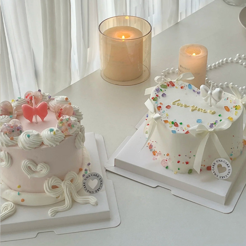 214情人节蛋糕装饰糖珠缤纷钻石糖宝石彩砂糖网红蝴蝶结蜡烛插件