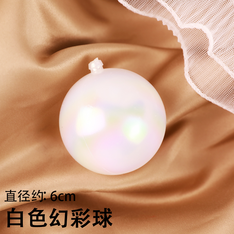 网红创意ins幻彩球泡泡七彩透明球圣诞球生日蛋糕派对甜品台装饰 - 图2