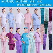 Nurse Pregnant Woman Pants Nurse Pregnant Woman Clothing Suit Blouses Purple Hide Blue Powder White Fruits Green Otto Belly adjustable