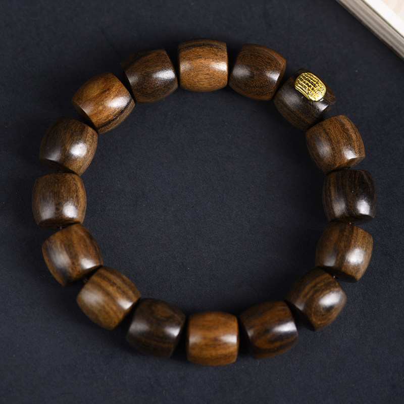 菩萨棋沉香木直切珠手串手链佛珠镶五条悟经文男女款文玩念珠手饰,淘宝优惠券,粉丝福利购,淘宝优惠卷