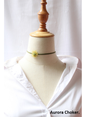 生如夏花i原创花朵黑色丝绒项圈