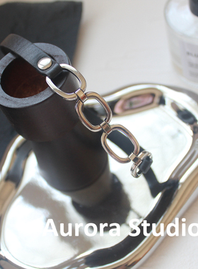 欧美风极简PU皮choker项圈辣妹风