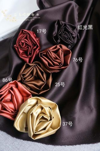 婚纱布料395婚纱缎布料小有光厚缎diy布料咖啡类服装汉服旗袍面料 - 图3