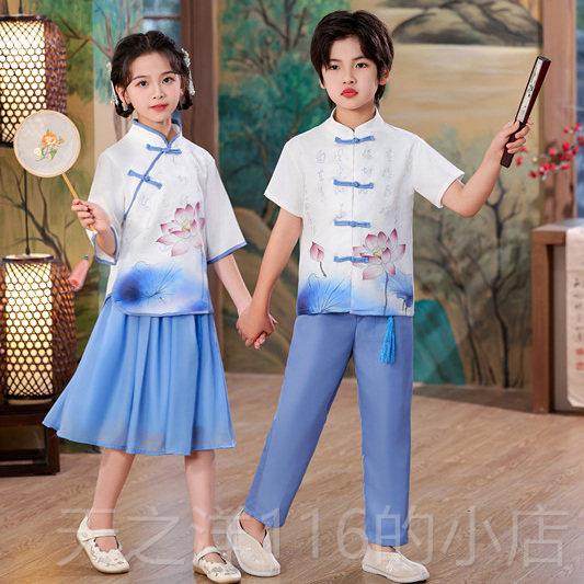 正品六一童合唱演出服中国儿幼儿园风毕业服服儿童运动会汉演出服,淘宝优惠券,粉丝福利购,淘宝优惠卷