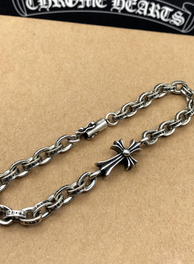 十字架纯银手链男嘻哈