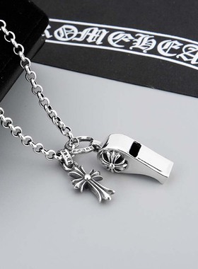 口哨925银十字架复古做旧