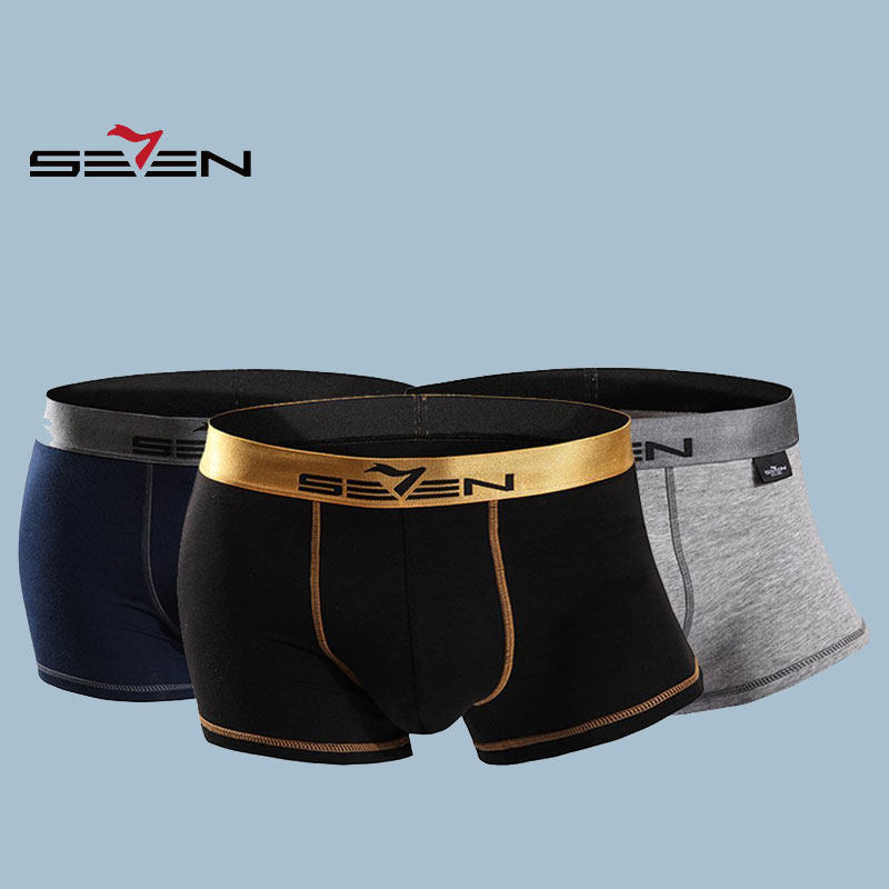 柒牌男装男士纯棉内裤透气四角短裤平角全棉抗菌宽松裤衩三件装,淘宝优惠券,粉丝福利购,淘宝优惠卷