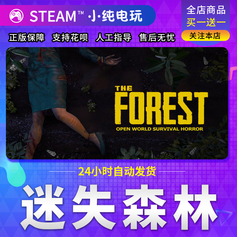 迷失森林steam正版PC中文游戏 The Forest森林1全新成品号白号