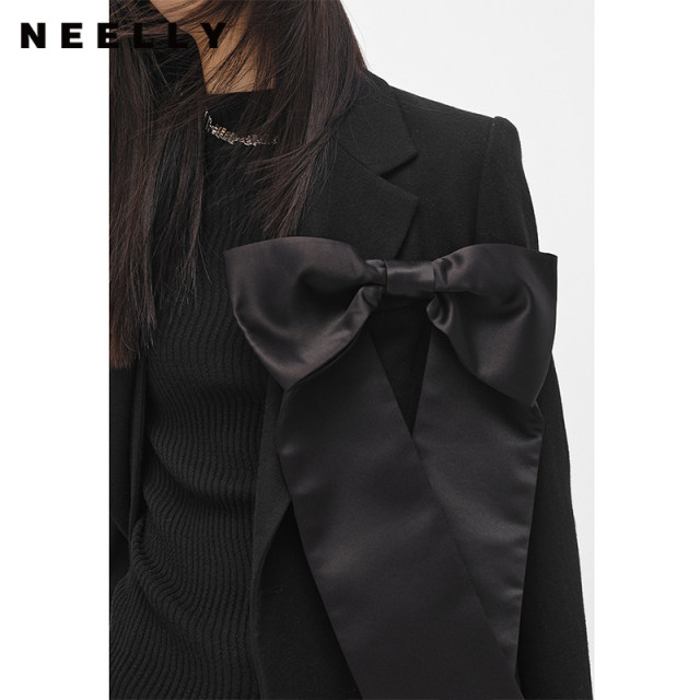 NEELLY Nali Shopping Mall's new winter woolen coat for women, medium-length woolen coat, versatile and slim fit