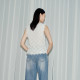 NEELLY Nali Shopping Mall's new summer style of high-elastic bubble knitted lace vest women's comfort top