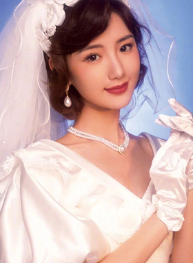 新娘结婚手套婚纱手套短款缎面