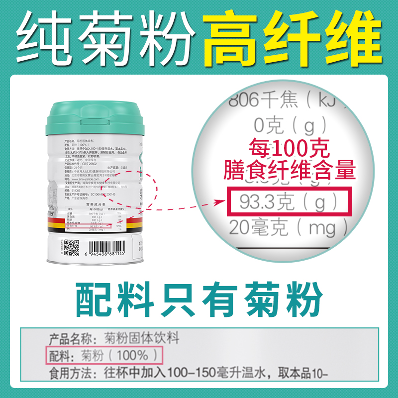 活乐优菊粉益生元菌纯低聚果糖肠成人水溶性膳食清纤维官方旗舰店-图1