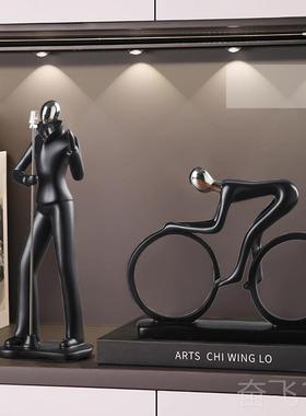 正品运动人创意桌面摆公件客厅酒柜办室展物示装饰品电视柜柜玄关