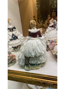正品摆欧式西贵妇陶洋瓷摆件丝蕾娃娃陶瓷件