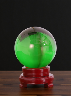 【有球必应】透明水晶球摆件人造玻璃招财旺宅摆件办公室家居装饰