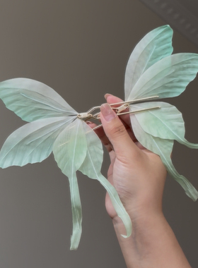 原创 碧瑶 真丝烫花软杆簪花仙气发饰套装百搭汉服头饰配饰