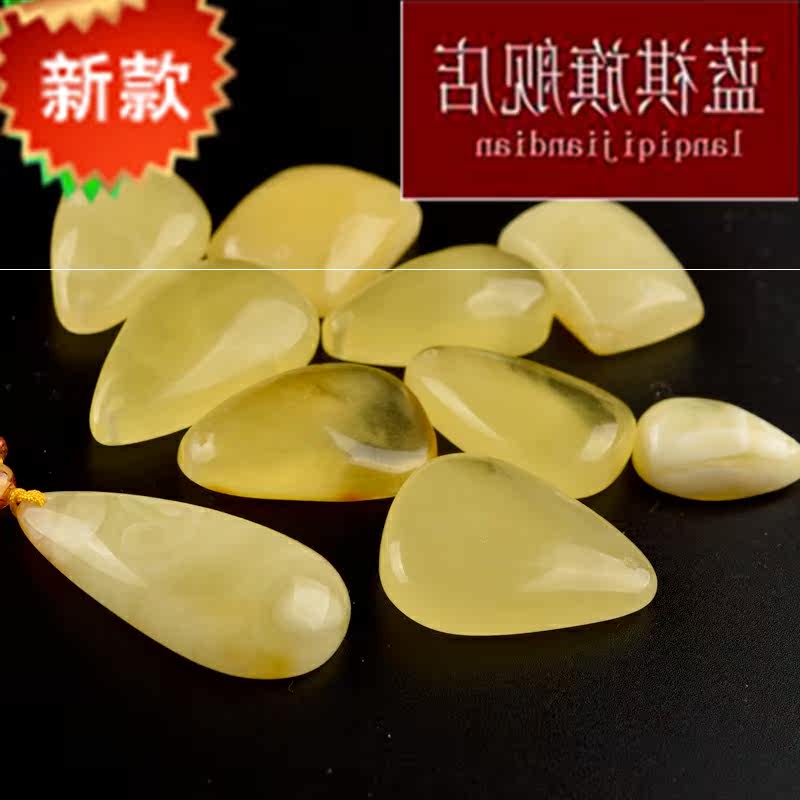 新款蜜蜡水滴吊坠鸡油黄老蜜毛衣链 紫尚轩项坠/吊坠