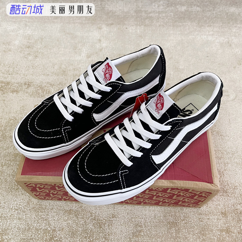 VANS SK8-LOW 经典黑白棋盘格低帮男女休闲帆布滑板鞋VN0A4UUK6BT - 图0