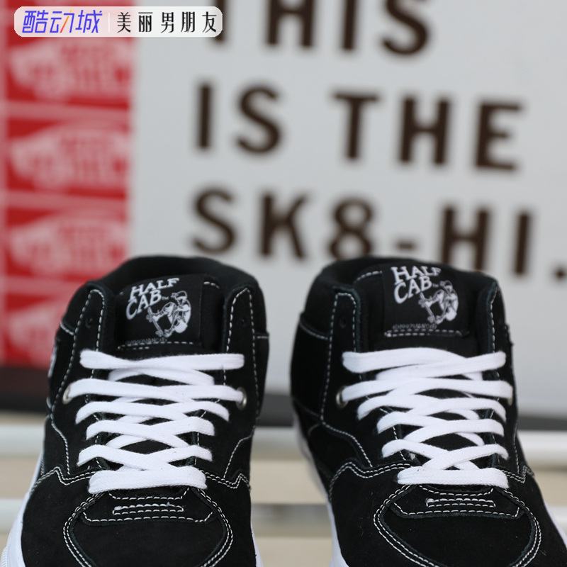 VANS范斯Half Cab Pro黑色经典中帮男女款专业滑板鞋VN0A5FCDY28 - 图2