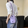 2026 super popular crossbody mobile phone bag women's double layer walking bag high-end summer lightweight canvas bag water cup bag