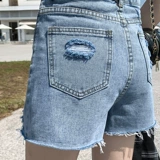 Черная джинсовая юбка, летние шорты, приталенные тонкие штаны для школьников, коллекция 2022, высокая талия, А-силуэт, свободный крой