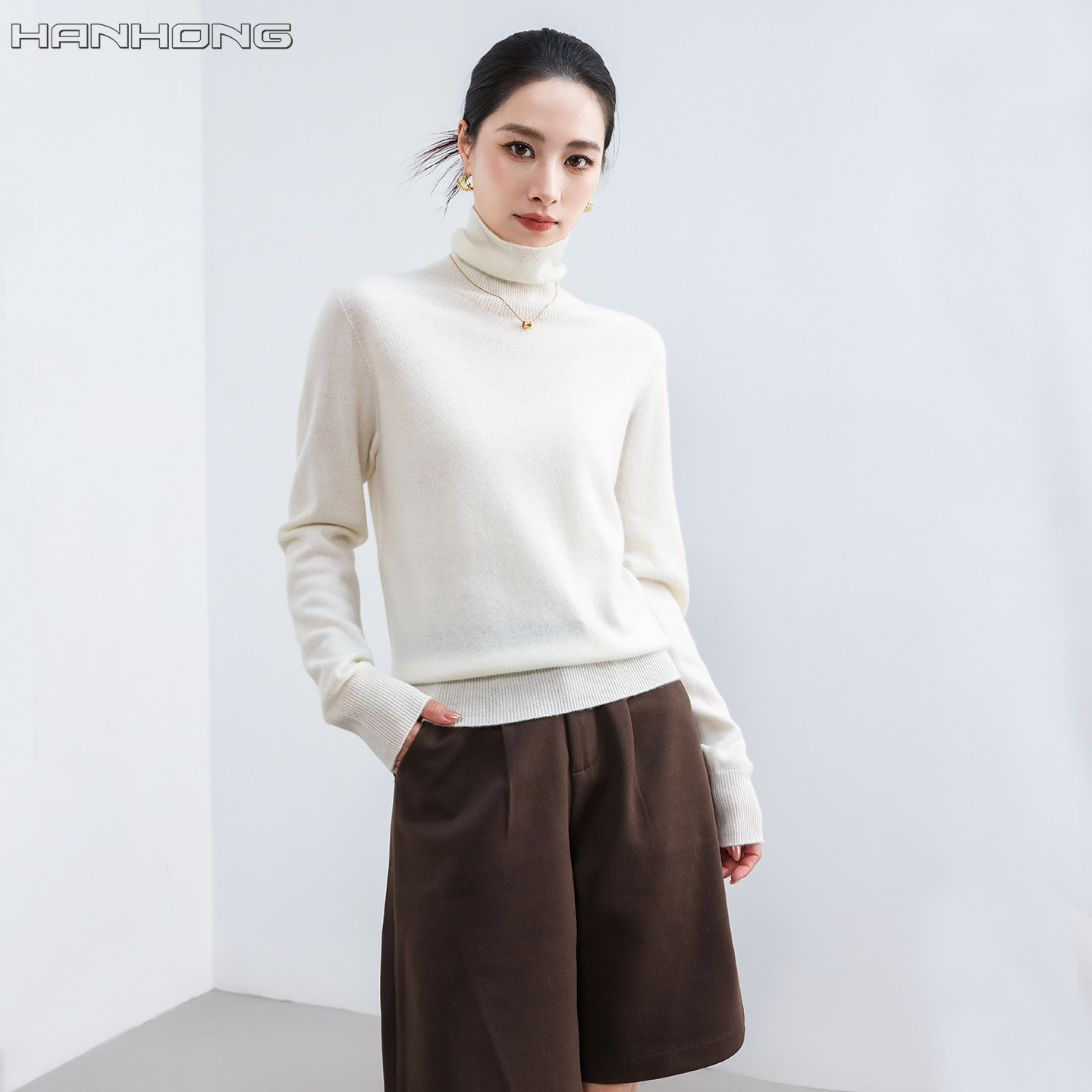 高领针织羊毛衫女秋冬季高级感打底衫毛衣女内搭羊绒羊毛加厚上衣,淘宝优惠券,粉丝福利购,淘宝优惠卷